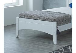 3ft Single White wood, Laura solid panel, wooden bed frame 3